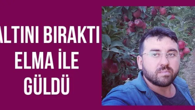 Altını bıraktı elma ile güldü