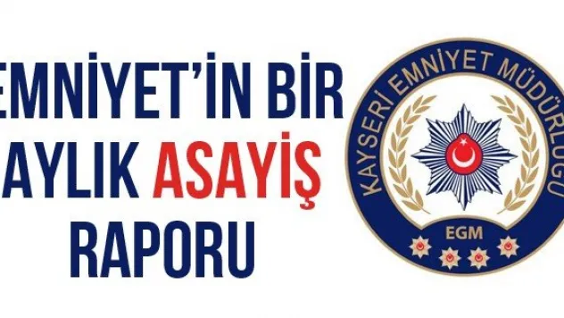 Emniyet'in bir aylık asayiş raporu