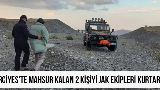 Erciyes'te mahsur kalan 2 kişiyi JAK ekipleri kurtardı