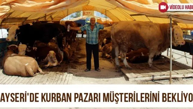 Kayseri'de kurban pazarı müşterilerini bekliyor