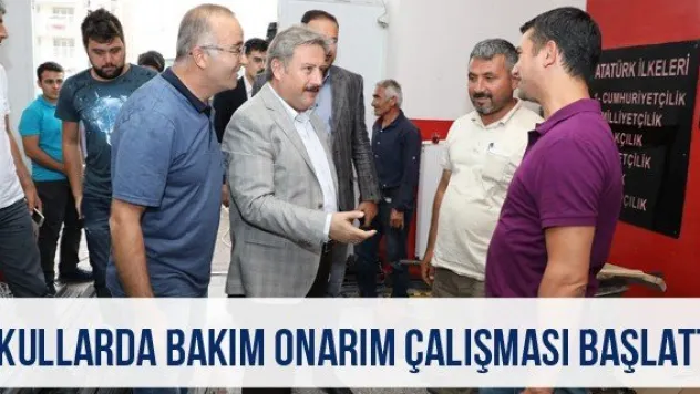 Okullarda Bakım Onarım Çalışması Başlattı