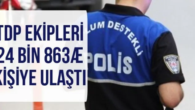 TDP ekipleri 24 bin 863 kişiye ulaştı