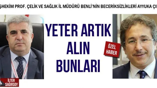 YETER ARTIK ALIN BUNLARI