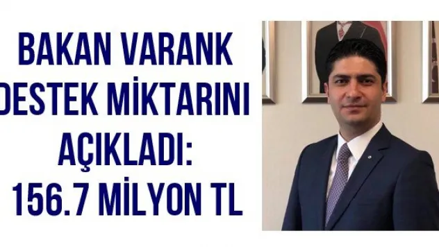 Bakan Varank destek miktarını açıkladı: 156.7 milyon TL