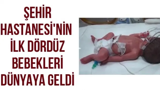 Şehir Hastanesi'nin ilk dördüz bebekleri dünyaya geldi