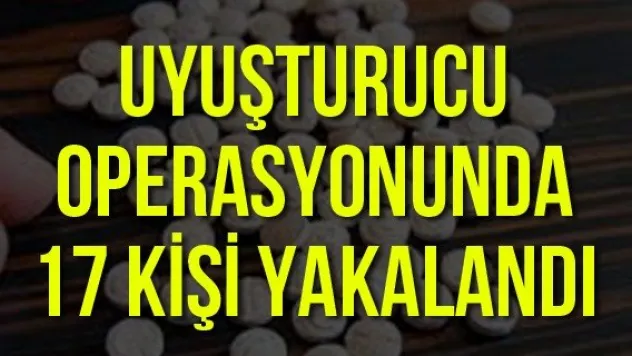 Uyuşturucu operasyonunda 17 kişi yakalandı