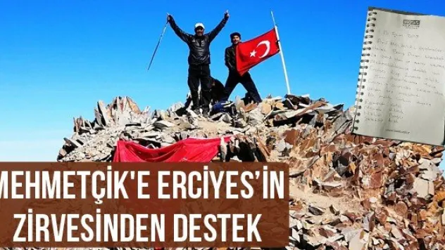 Mehmetçik'e Erciyes'in zirvesinden destek