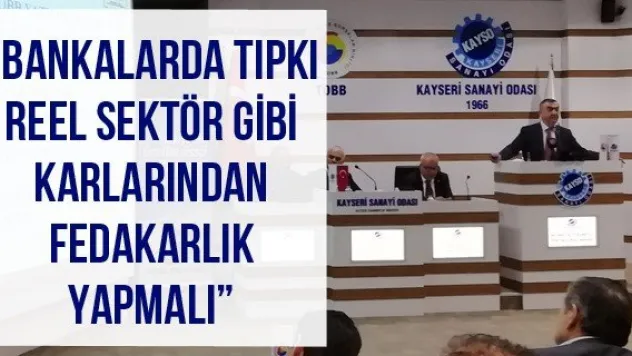 &quotBankalarda Tıpkı Reel Sektör Gibi Karlarından Fedakarlık Yapmalı'