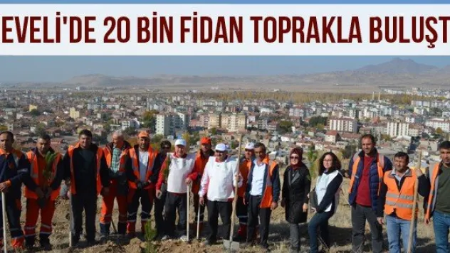 Develi'de 20 bin fidan toprakla buluştu