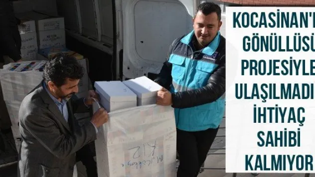 Kocasinan'ın gönüllüsü projesiyle ulaşılmadık ihtiyaç sahibi kalmıyor