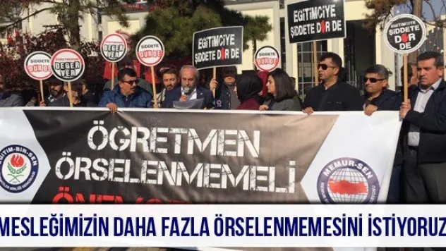 'Mesleğimizin daha fazla örselenmemesini istiyoruz'