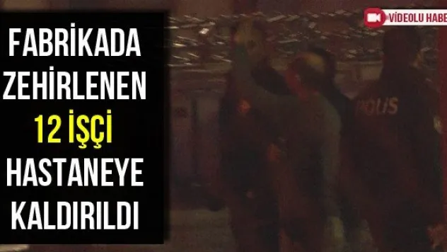 Fabrikada zehirlenen 12 işçi hastaneye kaldırıldı