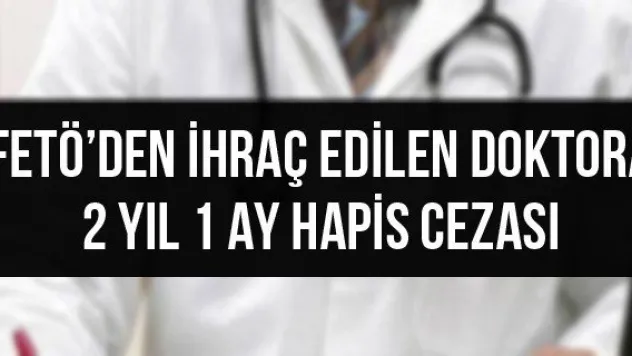 FETÖ'den ihraç edilen doktora 2 yıl 1 ay hapis cezası