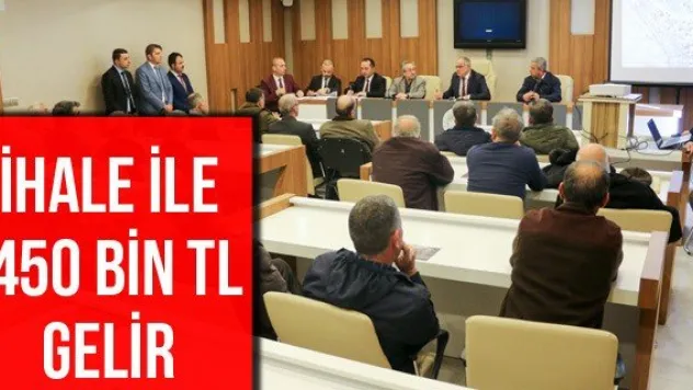 İhale ile 450 Bin TL Gelir