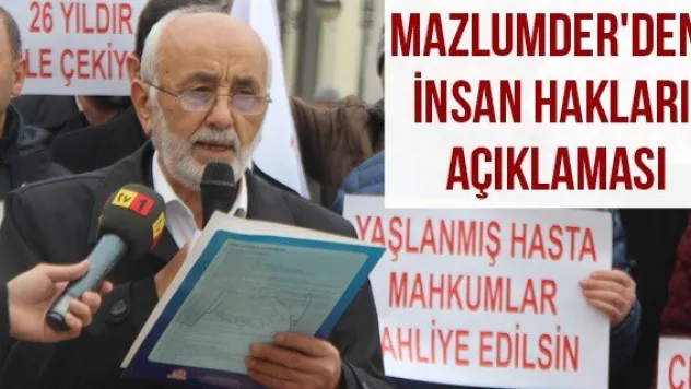 Mazlumder'den İnsan Hakları açıklaması