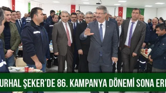 Turhal Şeker'de 86. kampanya dönemi sona erdi