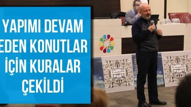 Yapımı devam eden konutlar için kuralar çekildi