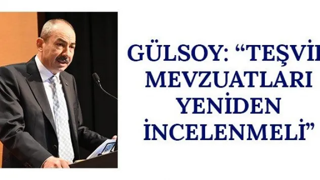 Gülsoy: 'Teşvik mevzuatları yeniden incelenmeli'