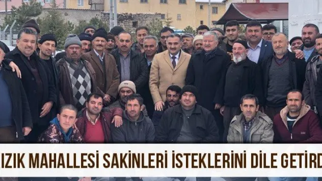 Kızık Mahallesi sakinleri isteklerini dile getirdi