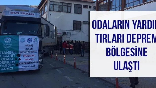 Odaların Yardım Tırları Deprem Bölgesine Ulaştı