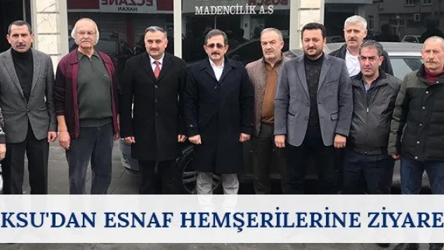 Aksu'dan esnaf hemşerilerine ziyaret