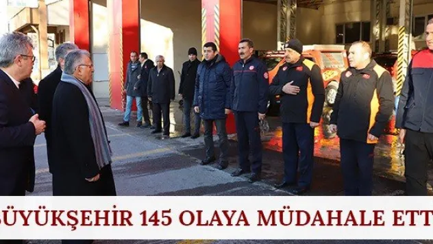 Büyükşehir 145 olaya müdahale etti