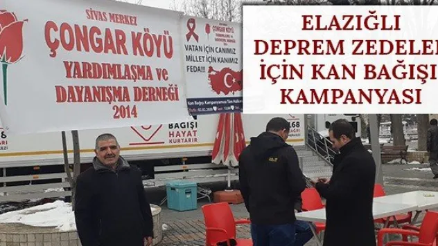 Elazığlı Deprem Zedeler İçin Kan Bağışı Kampanyası