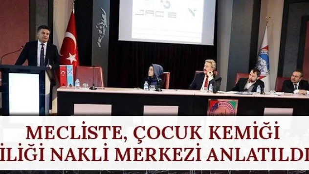 Mecliste, Çocuk Kemiği İliği Nakli Merkezi anlatıldı