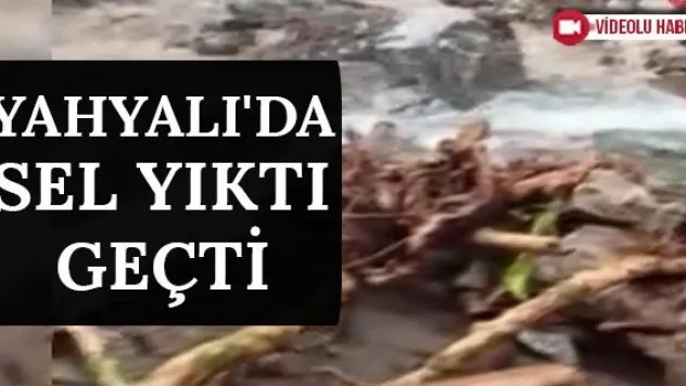 Yahyalı'da sel yıktı geçti