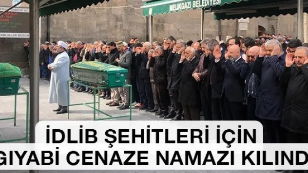 İdlib Şehitleri için gıyabi cenaze namazı kılındı