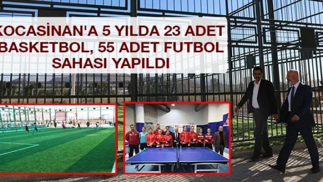 Kocasinan'a 5 yılda 23 adet basketbol, 55 adet futbol sahası yapıldı