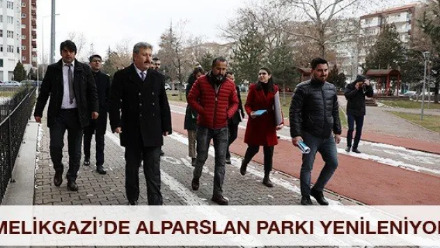 Melikgazi'de Alparslan Parkı yenileniyor