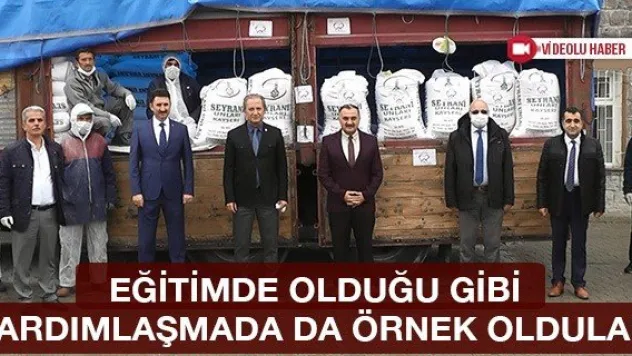 Eğitimde olduğu gibi yardımlaşmada da örnek oldular