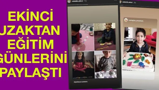 Ekinci uzaktan eğitim günlerini paylaştı