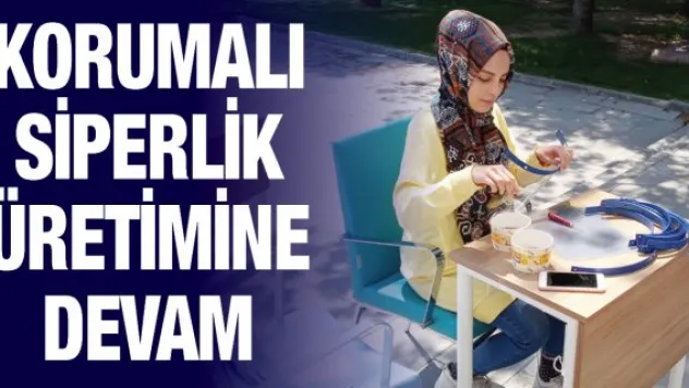 Gençlik merkezinde korumalı siperlik üretimi devam ediyor