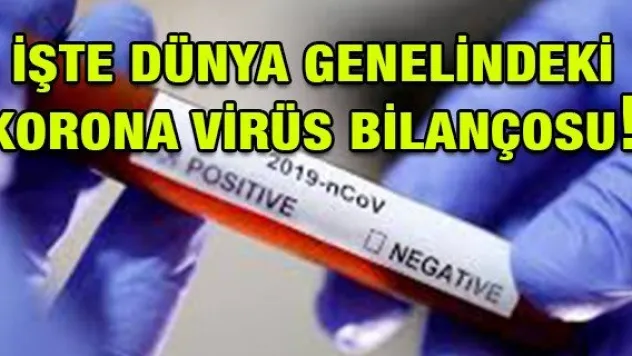 İŞTE DÜNYA GENELİNDEKİ KORONA VİRÜS BİLANÇOSU!