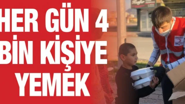 Kızılay, Kayseri'de her gün 4 bin kişiye yemek dağıtıyor