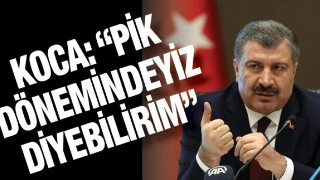 'Pik dönemindeyiz diyebilirim'