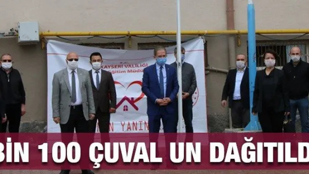 19 adet okulda ihtiyacı olanlara bin 100 çuval un dağıtıldı