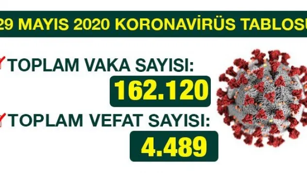 29 MAYIS 2020 KORONAVİRÜS TABLOSU