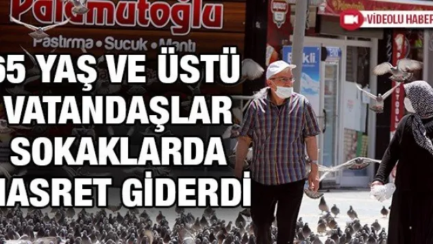 65 yaş ve üstü vatandaşlar sokaklarda hasret giderdi