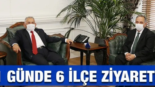 Büyükkılıç 1 günde 6 ilçeyi ziyaret etti