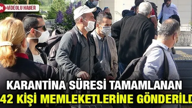 Kayseri'de karantina süresi tamamlanan 242 kişi memleketlerine gönderildi