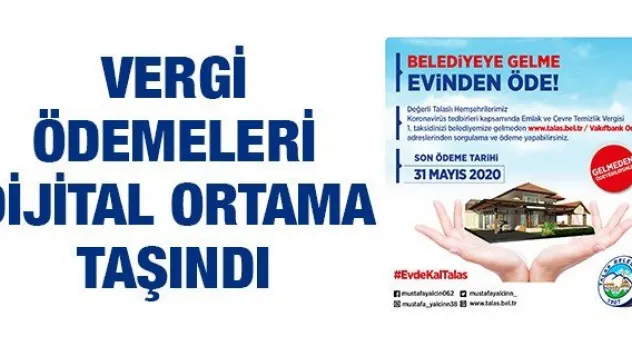 Vergi ödemeleri dijital ortama taşındı