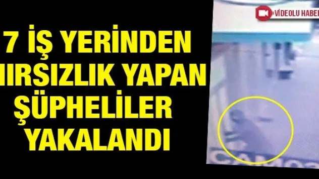 7 iş yerinden hırsızlık yapan şüpheliler yakalandı