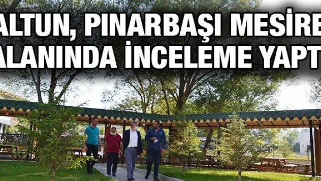 Altun, Pınarbaşı mesire alanında inceleme yaptı
