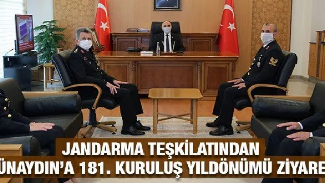 Jandarma Teşkilatından Günaydın'a 181. Kuruluş Yıldönümü Ziyareti
