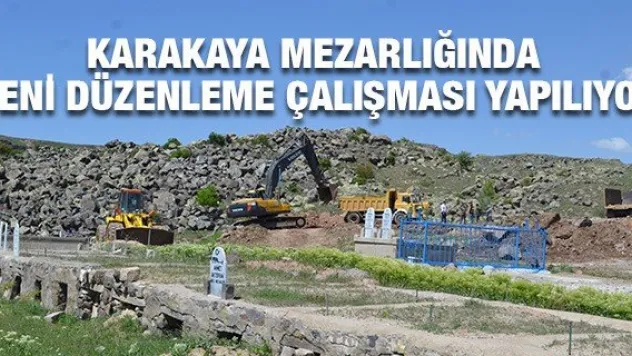 Karakaya Mezarlığında yeni düzenleme çalışması yapılıyor
