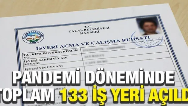 Talas'ta 5 yeni iş yeri daha açıldı