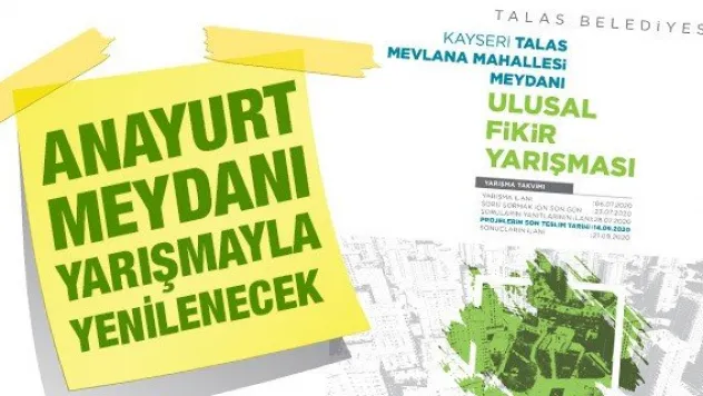 Anayurt meydanı yarışmayla yenilenecek